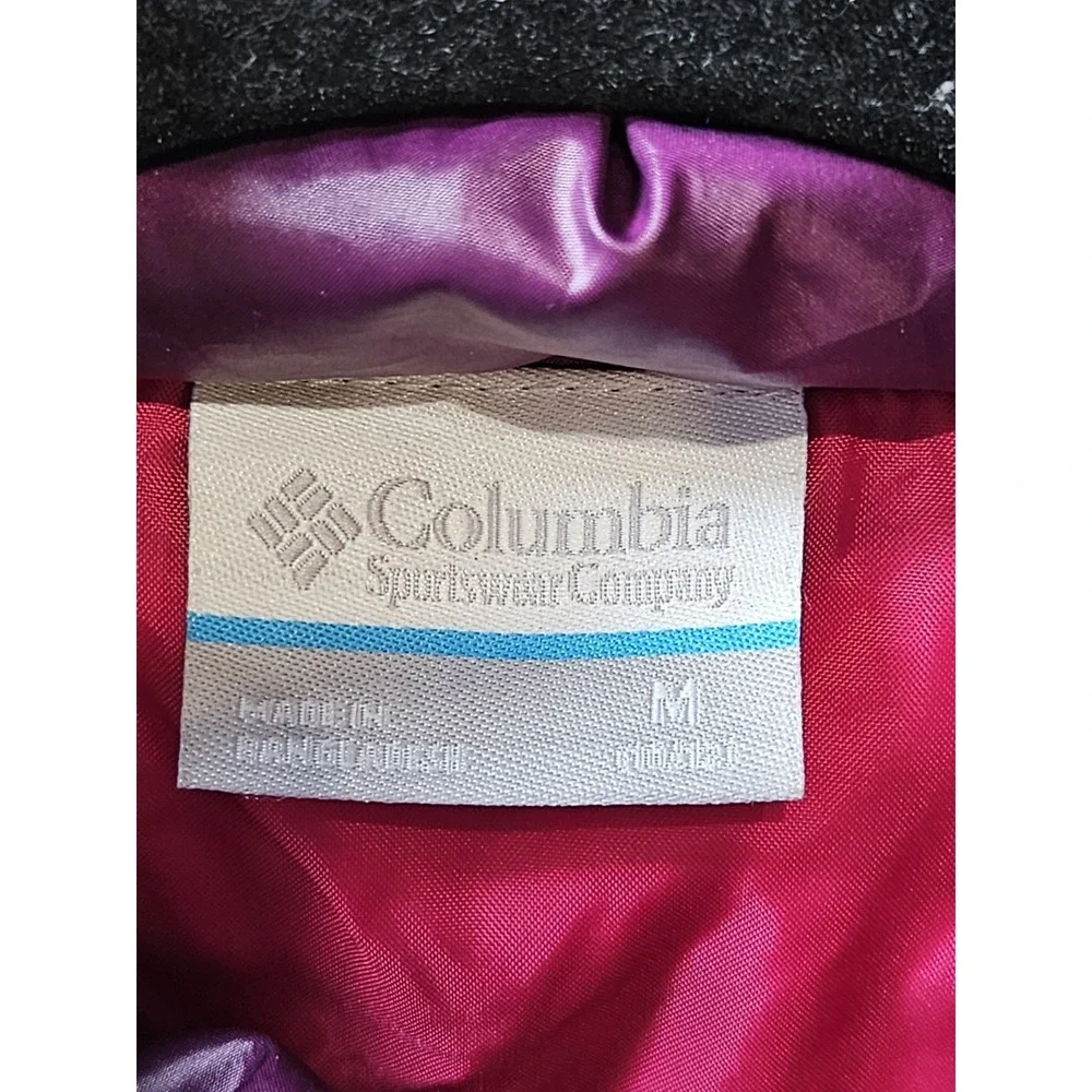 Columbia Youth M 10/12 Purple Down Puffer Jacket Kids Lightweight Quilted Winter